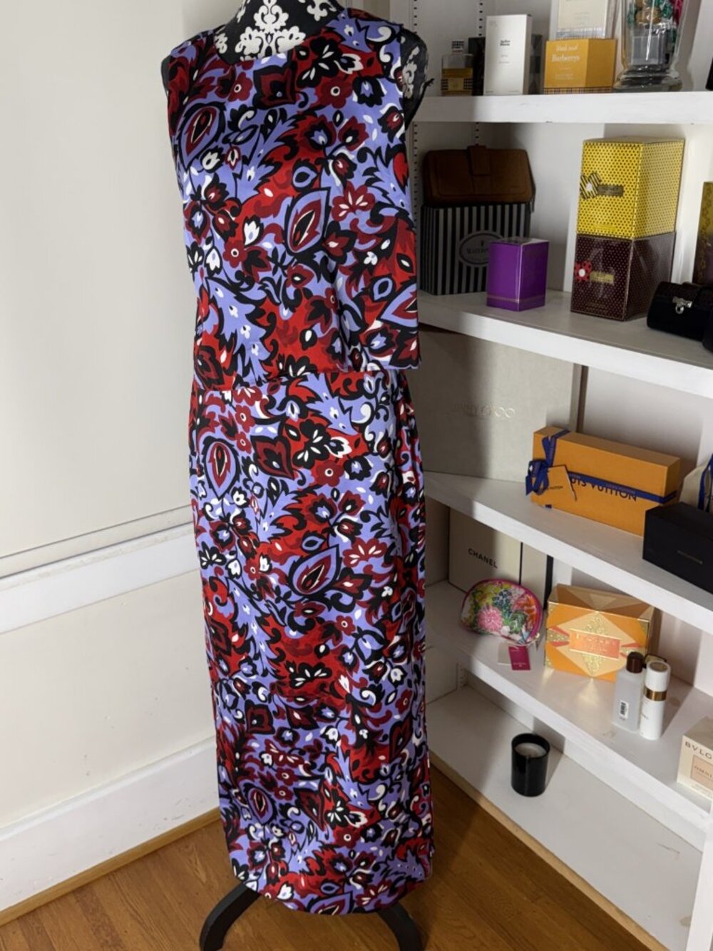 NWT Ann Taylor 2-Piece Paisley Floral Cropped Tank L & maxi Skirt 8 Set Lovely